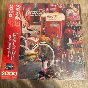 Coca Cola 1991 New Sealed Jigsaw Puzzle Coke Everything Nice 2000 Piece